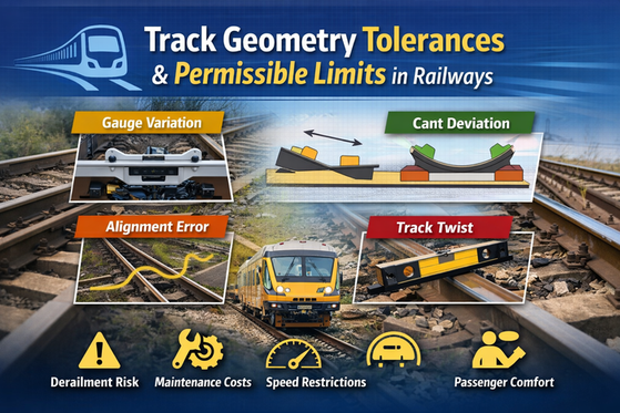 Track Geometry Tolerances & Permissible Limits in Railways - Cover Image
